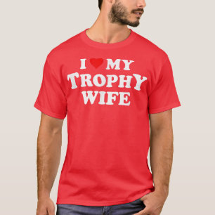 Camiseta Eu Amo Minha Esposa Troféu Marido Engraçado Pai No
