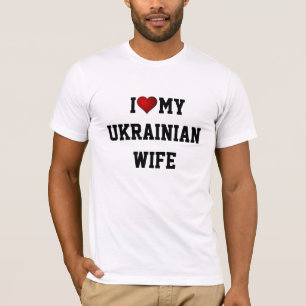 Camiseta Eu Amo Minha Esposa Ucraniana