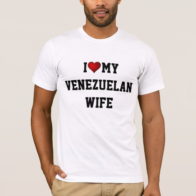 Camiseta Eu Amo Minha Esposa Venezuelana (Frente)