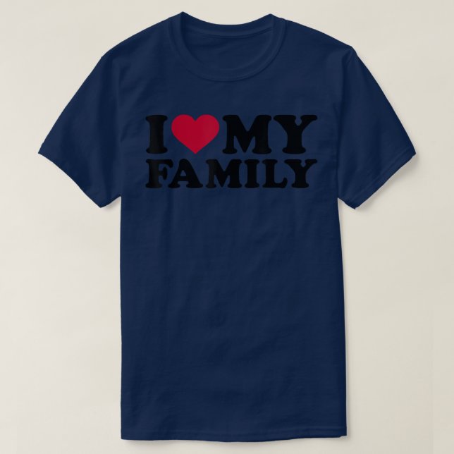 Camiseta Eu amo minha família (Frente do Design)