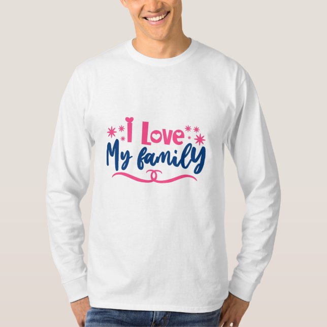 Camiseta Eu amo minha família (Frente)
