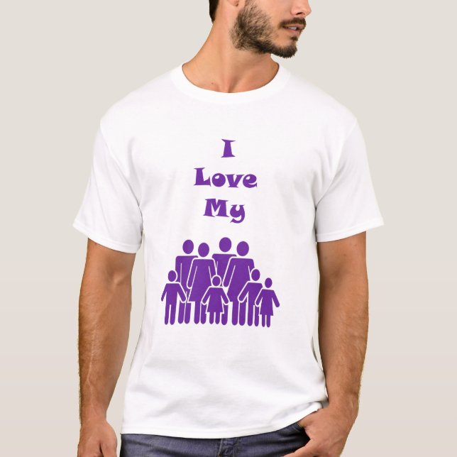 Camiseta Eu Amo Minha Família (Frente)
