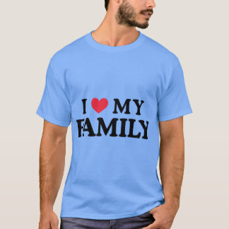 Camiseta Eu Amo Minha Família Citação de Amor Familiar Pres