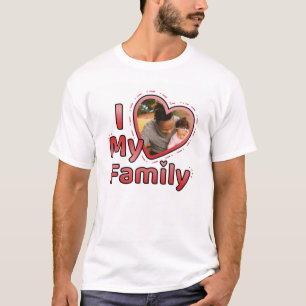 Camiseta Eu Amo Minha Família Personalizada Foto Personaliz