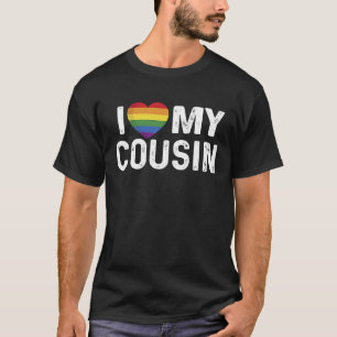 Camiseta Eu Amo Minha Família Prima Correspondendo Amor Cor