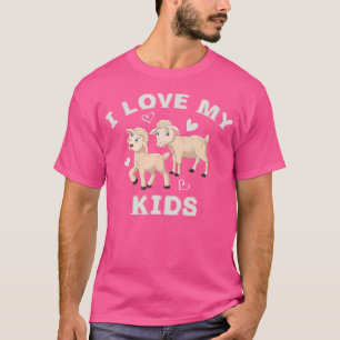 Camiseta Eu Amo Minha Fazenda Engraçada Animal Baby Goat Fa