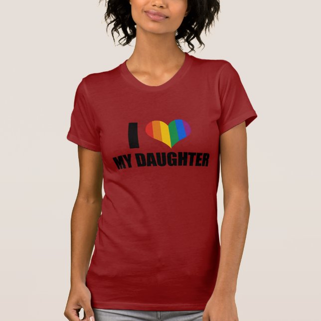 Camiseta Eu amo minha filha alegre (Frente)