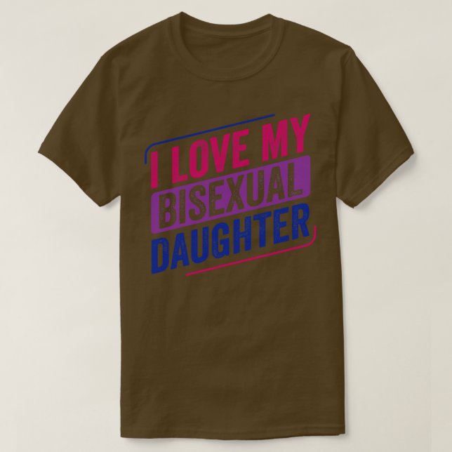 Camiseta Eu Amo Minha Filha Bissexual Bi Orgulho LGBT (Frente do Design)