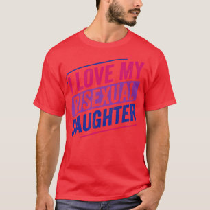 Camiseta Eu Amo Minha Filha Bissexual Bi Orgulho LGBT