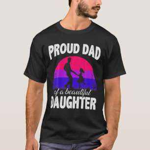 Camiseta Eu Amo Minha Filha Bissexual Orgulhosa Mãe Pai Pai