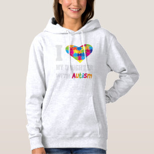 Camiseta Eu Amo Minha Filha Com Autismo - Orgulhosa Mãe Pa