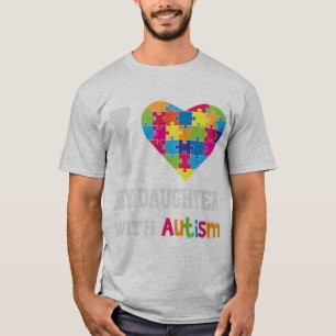 Camiseta Eu Amo Minha Filha Com Autismo - Orgulhosa Mãe Pa