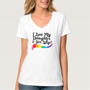 Camiseta Eu amo minha filha e sua esposa, orgulhoso pai de