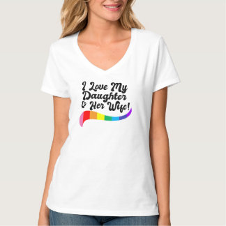 Camiseta Eu amo minha filha e sua esposa, orgulhoso pai de