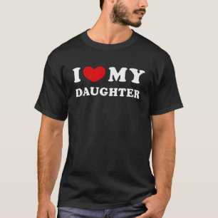Camiseta Eu Amo Minha Filha Eu Adoro Minha Filha