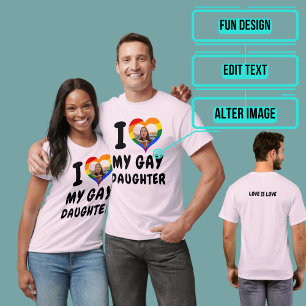 Camiseta Eu amo minha filha Gay