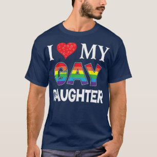 Camiseta Eu Amo Minha Filha Gay LGBT Lésbica Arco-Íris Lésb