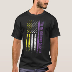 Camiseta Eu Amo Minha Filha Não Binária Não Binária