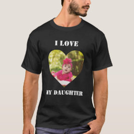 Camiseta Eu Amo Minha Filha Personalizada Foto Personalizad