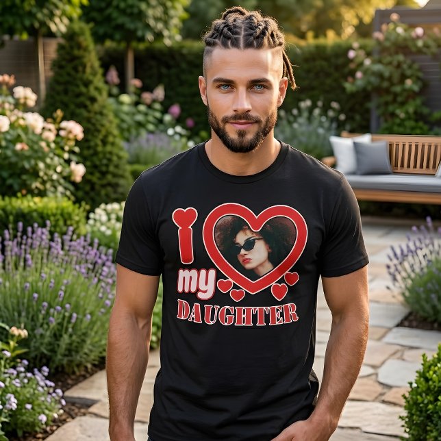 Camiseta Eu Amo Minha Filha Personalizado (Criador carregado)