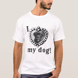 Camiseta Eu amo minha foto de cachorro