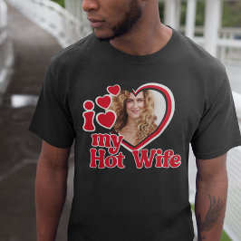 Camiseta Eu Amo Minha Foto De Coração De Esposa Quente