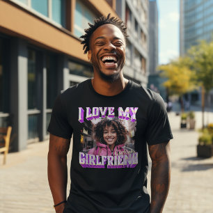 Camiseta Eu Amo Minha Foto De Rapper De Bootleg Namorada Pu