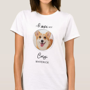 Camiseta Eu Amo Minha Foto Personalizada De Cachorro De Pet