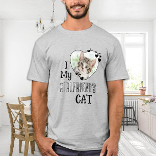 Camiseta Eu Amo Minha Foto Personalizada De Gato