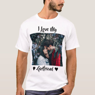 Camiseta Eu Amo Minha Foto Personalizada Do Coração Da Namo