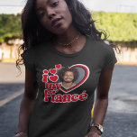 Camiseta Eu Amo Minha Foto Personalizada Do Fiancé<br><div class="desc">Esta camisa de Foto I Love My Fiancé é perfeita para sua festa de solteira.</div>