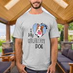 Camiseta Eu Amo Minha Foto Personalizada Do Livro<br><div class="desc">Quem você realmente ama? Sua namorada ou seu cachorro! Dê o presente perfeito para o seu namorado, este dia de os namorados com esta camisa engraçada de amante de cachorro! Deve ter para cada amante de cachorro, mãe de cachorro e pai de cachorro! Uma reviravolta divertida em I Love My...</div>