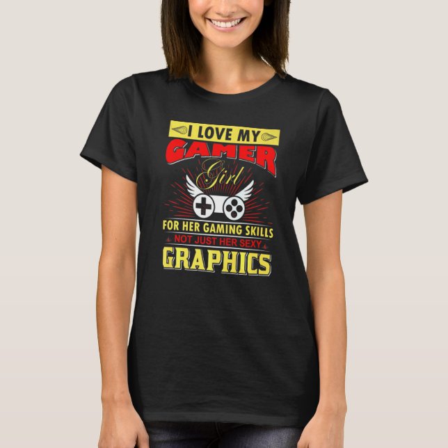 Camiseta Eu Amo Minha Garota Gamer (Frente)