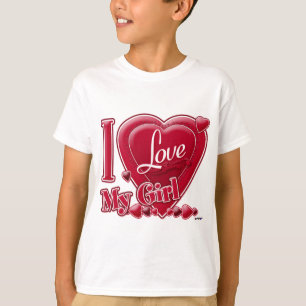 Camiseta Eu amo minha garota vermelha