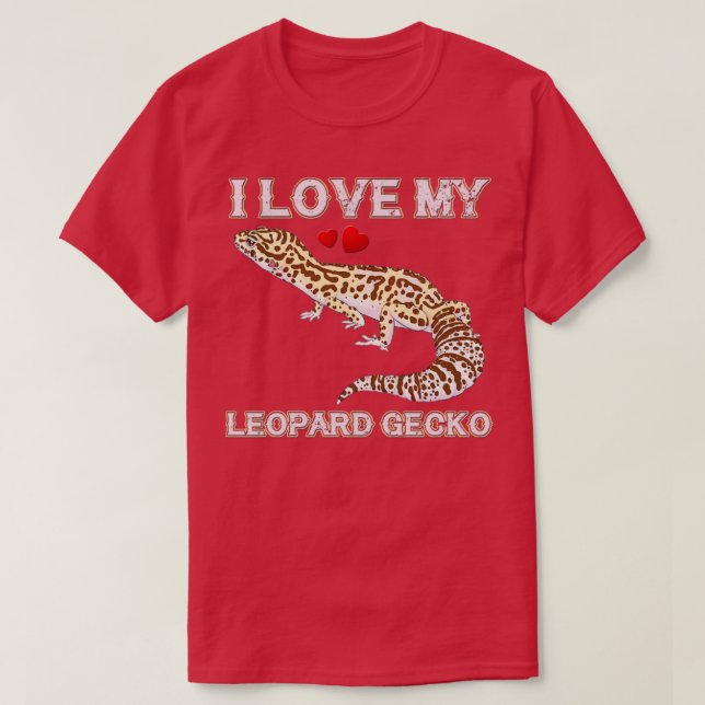 Camiseta Eu Amo Minha Gecko Leopardo (Frente do Design)
