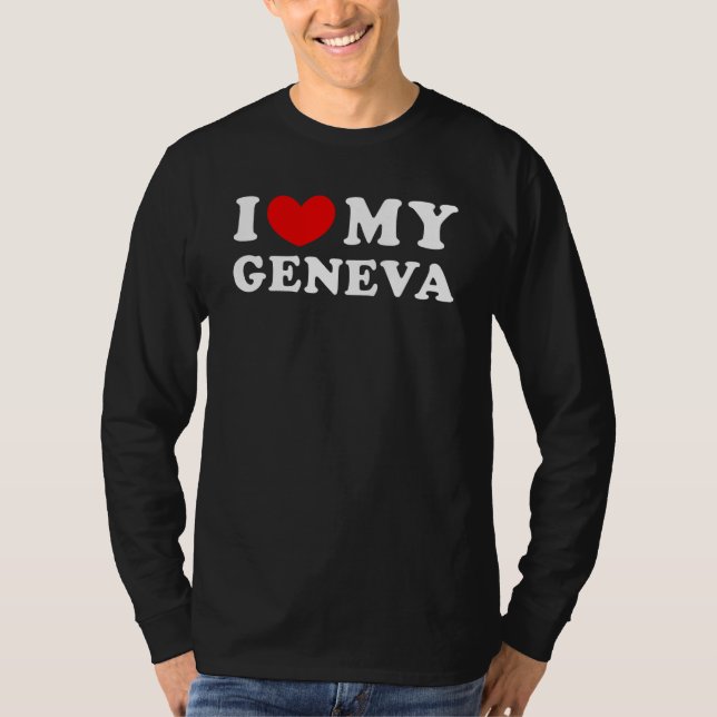Camiseta Eu Amo Minha Genebra Eu Amo Minha Genebra (Frente)