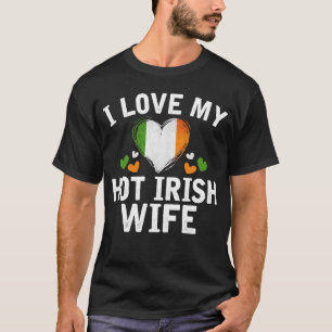 Camiseta Eu amo minha ideia irlandesa quente do presente do