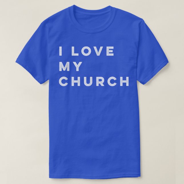 Camiseta Eu Amo Minha Igreja (Frente do Design)
