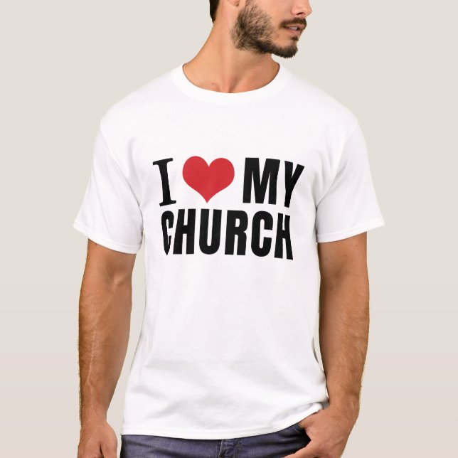 CAMISETA EU AMO MINHA IGREJA (Frente)
