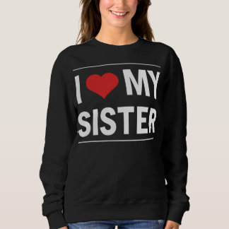 Camiseta Eu Amo Minha Irmã Família Amor Presente do Coração