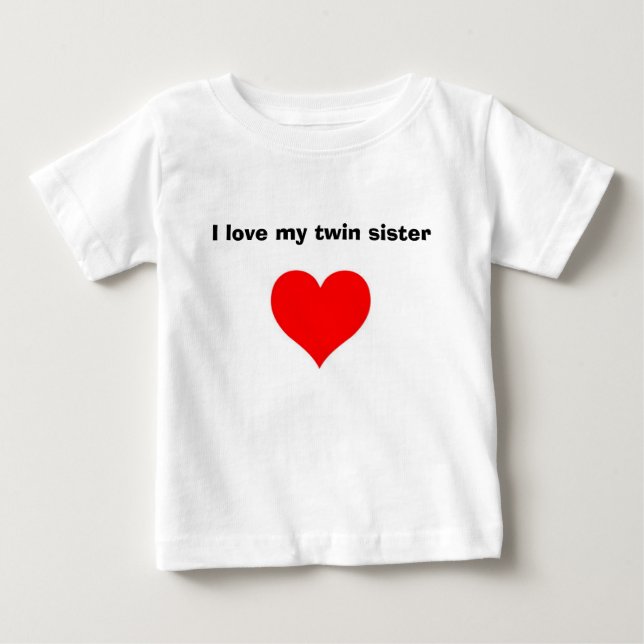 Camiseta Eu amo minha irmã gêmea (Frente)