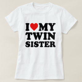 Camiseta Eu Amo Minha Irmã Gêmea