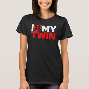 Camiseta Eu Amo Minha Irmã Gêmea Roupas Combinando