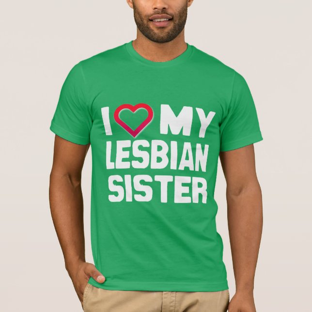 CAMISETA EU AMO MINHA IRMÃ LESBIANA - -... (Frente)