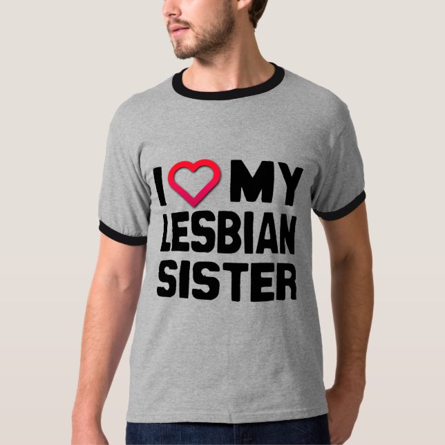 CAMISETA EU AMO MINHA IRMÃ LESBIANA - (Frente)