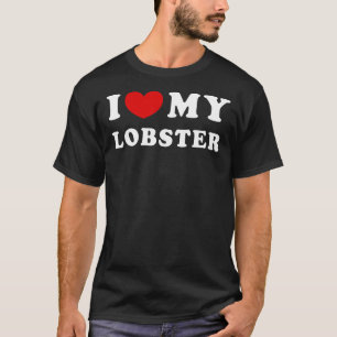 Camiseta Eu Amo Minha Lagosta, Eu Corto Minha Lagosta