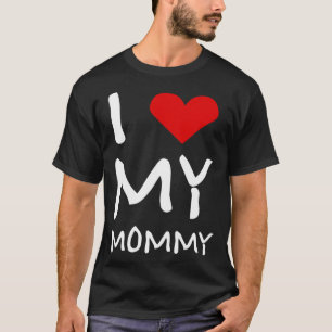Camiseta EU AMO MINHA MÃE Coração Mãe Vida Fofo Amor de Mãe