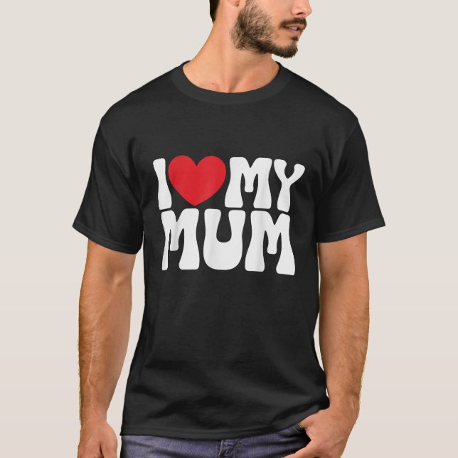 Camiseta Eu Amo Minha Mãe Eu Corto Minha Mãe Homens Mulhere (Frente)