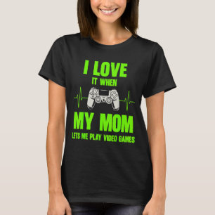 Camiseta Eu Amo Minha Mãe Gamer Jogos Adolescentes Meninos
