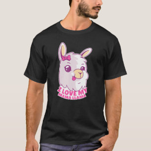 Camiseta Eu Amo Minha Mãe Llama Lhamas Alpacas Lover Para C